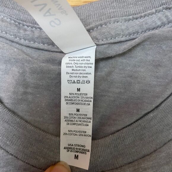 Declan + Crew Cardio? I Have A Toddler Athletic Grey Crew Neck Tee MEDIUM UNISEX - Picture 4 of 4